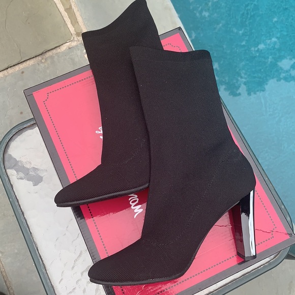 New Circus Sam Edelman Black and White Sock boots - Picture 4 of 12